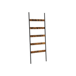 Handdoekenladder - Handdoekenrek - Ladderrek - Stalen frame - Bruin Zwart