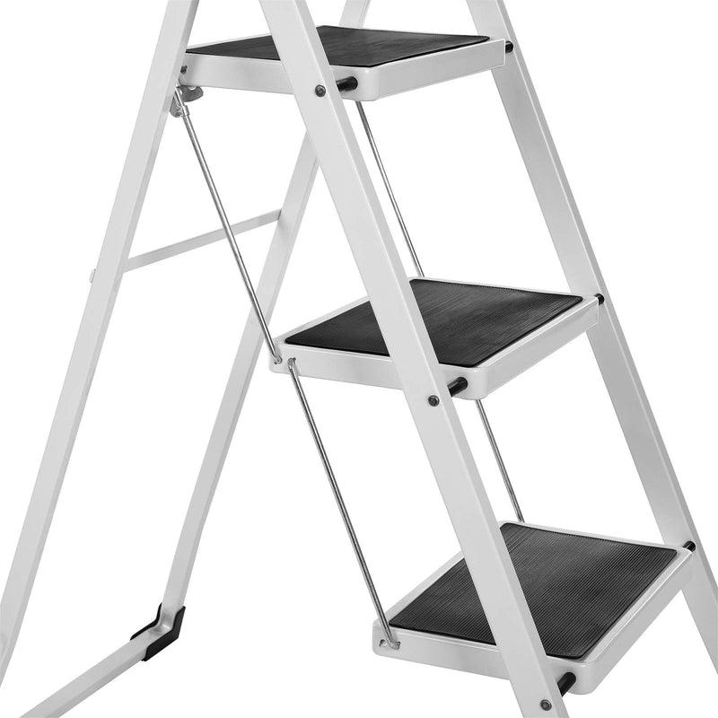 Ladder - Huis ladder - Keukentrap - Huishoudtrap - Vouwladder - Wit