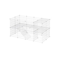 Animal Cage - Rabbit Hob - Hamster - Guinée - Fence - Silver - Loopstal - Petaux