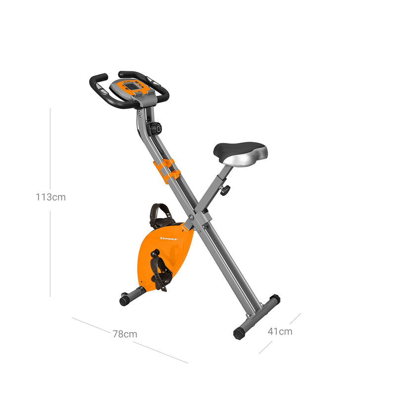 Vélo d'exercice - vélo de fitness - 8 positions de résistance - Orange