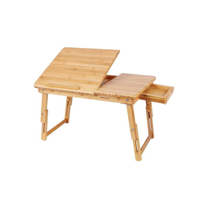 Table pour ordinateur portable, Table de lit AUS BAMBUS, Pliable