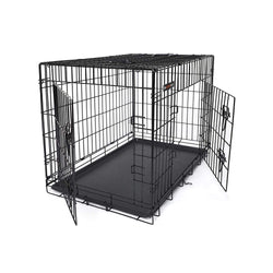 Dogs Bench - Dog Crat - Dog Cage - Dog Box - Foldbar - Sort