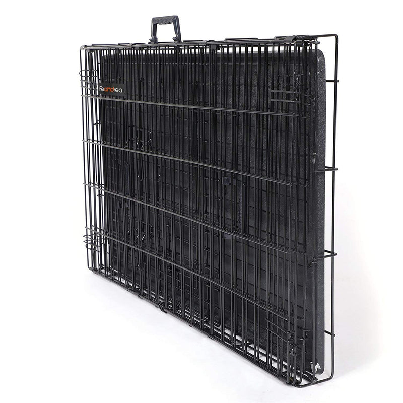 Dogs Bench - Dog Crat - Dog Cage - Dog Box - Foldbar - Svart