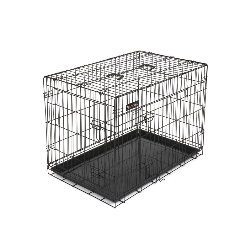 Dogs Bench - Dog Crat - Dog Cage - Dog Box - Foldbar - Svart