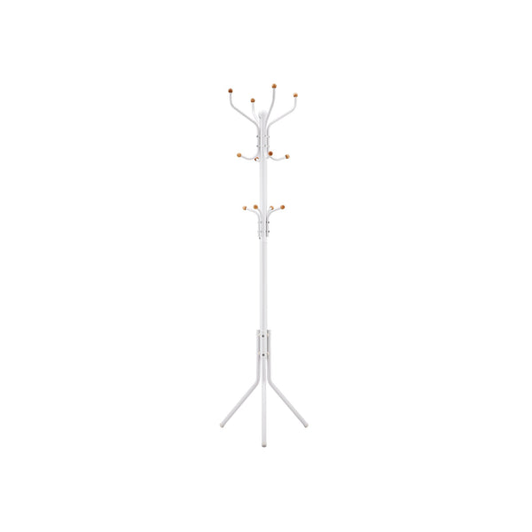 Rack de manteau en métal robuste - 182 cm - blanc