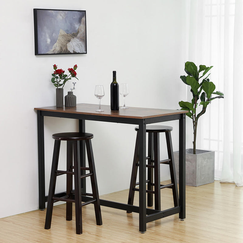 Table Bart - Table de la cuisine - Design industriel - Brown-Black