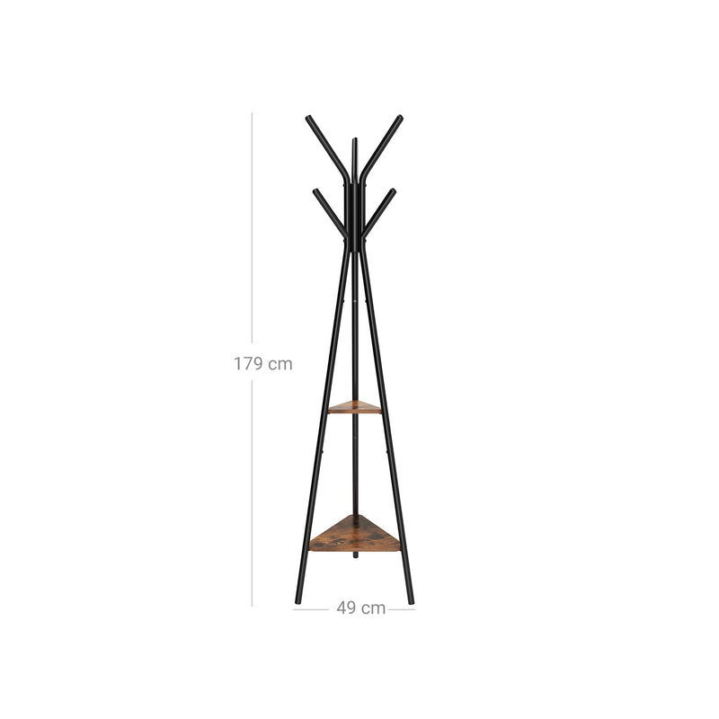 Raft de straturi - formă de copac - cu 2 rafturi - design industrial