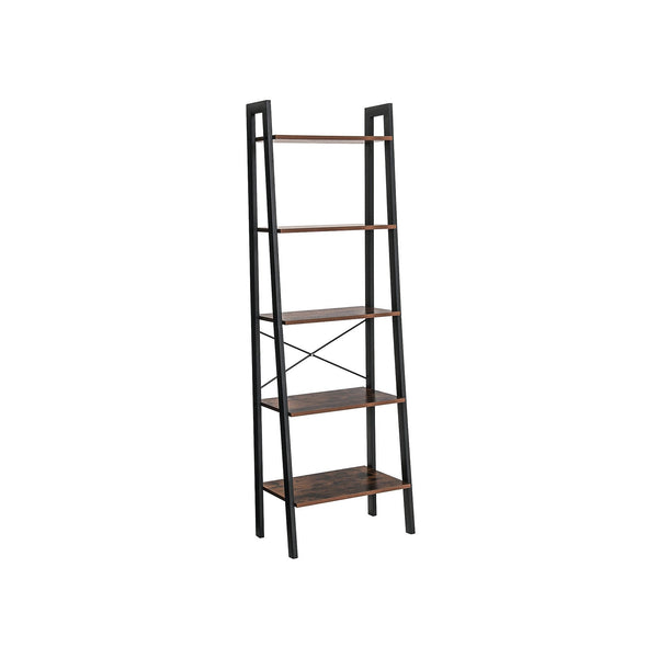 Standing Rack - Decoration Board - Bibliotecă - Bookplank - Cabinet de living - Mobilier pentru sufragerie - maro vintage / negru