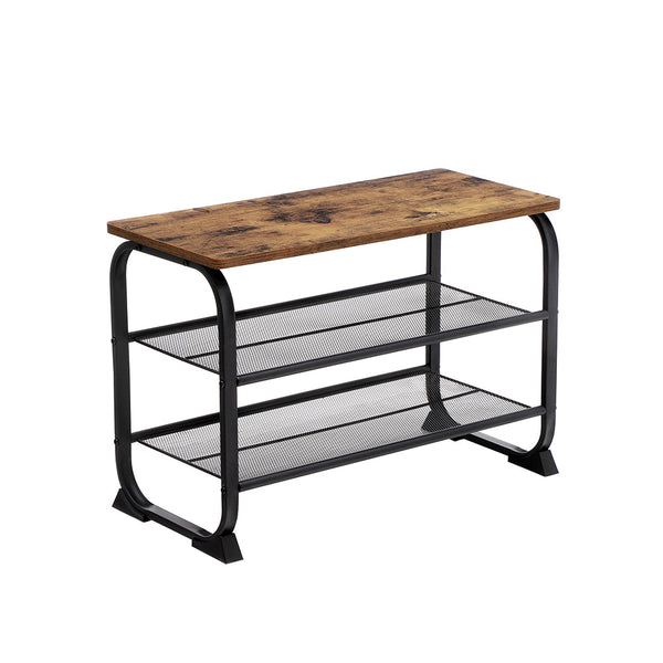 Shoe Cabinet - Shoe Bench - Industrial Design - Shoe Rack - Med 2 scheman - rundad ram -