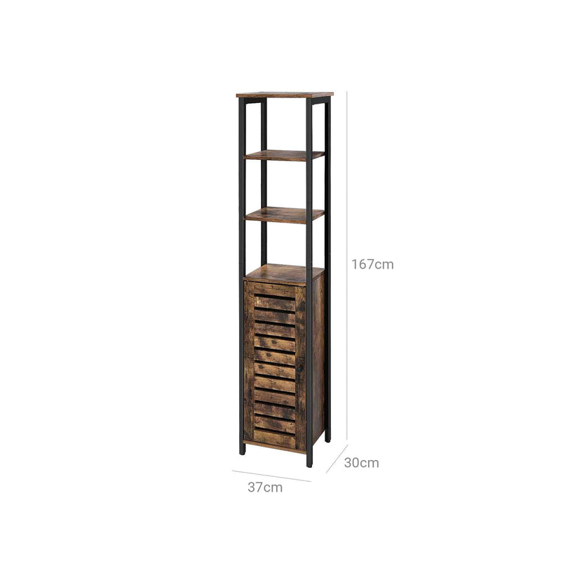 Smalt köksskåp med 3 rack - Industrial - Brown