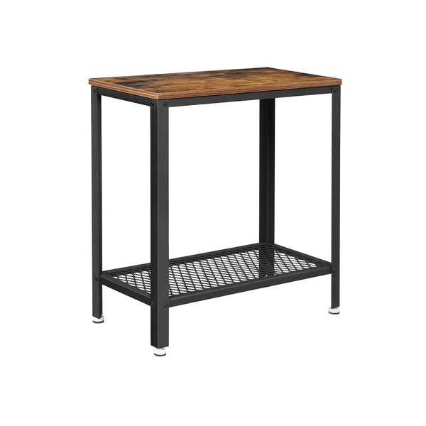 Tableuse - table de chevet - table de canapé - avec fralielegger - Design industriel - noir brun