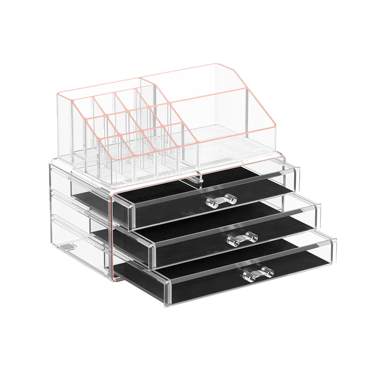 Organisateur de fabrication - 3 tiroirs - transparent