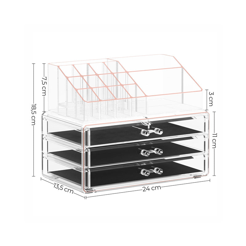 Kosmetik -organisator - Make -Up arrangør - Fra akryl