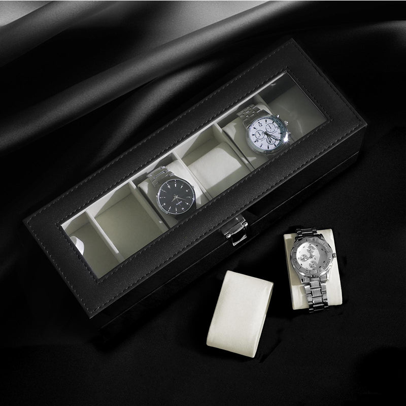 Horloge box - Sieradendoos - Horloge kast - horloge houder - Zwart