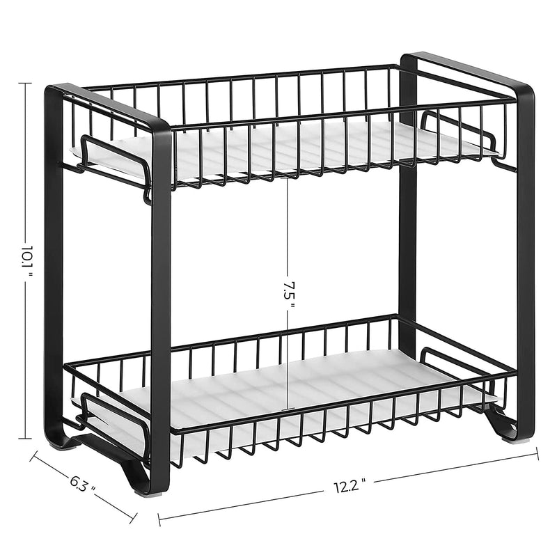 Herb Rack - Kitchen Rack - Opbevaringsstativ - bordplade - Køkkenopbevaring - badeværelsesstativ - sort