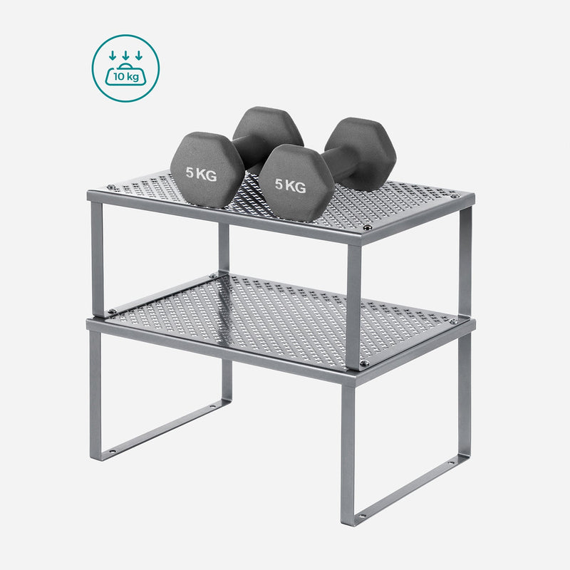 Køkkenopbevaring - Sæt med 2 - Metal Rack - Kitchen Boards - Stackable