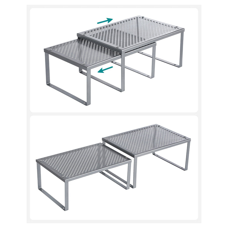 Storers de cuisine - Ensemble de 2 racks en métal - planches de cuisine - empilables