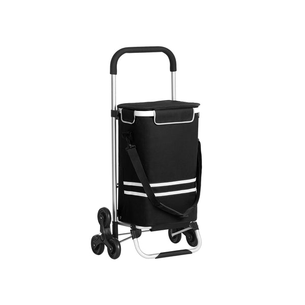 Kundvagn - shopping vagn - vikbar - 35l - svart