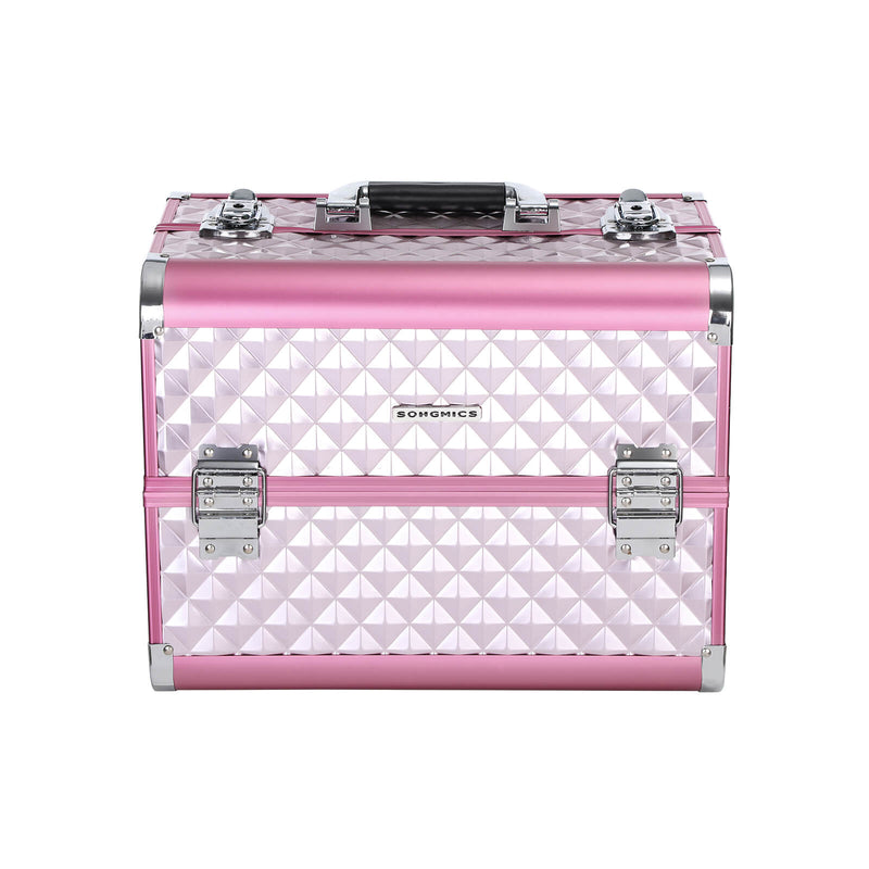 Make -Up Box - toalettlåda - rosa silver - 36 x 28 x 23 cm