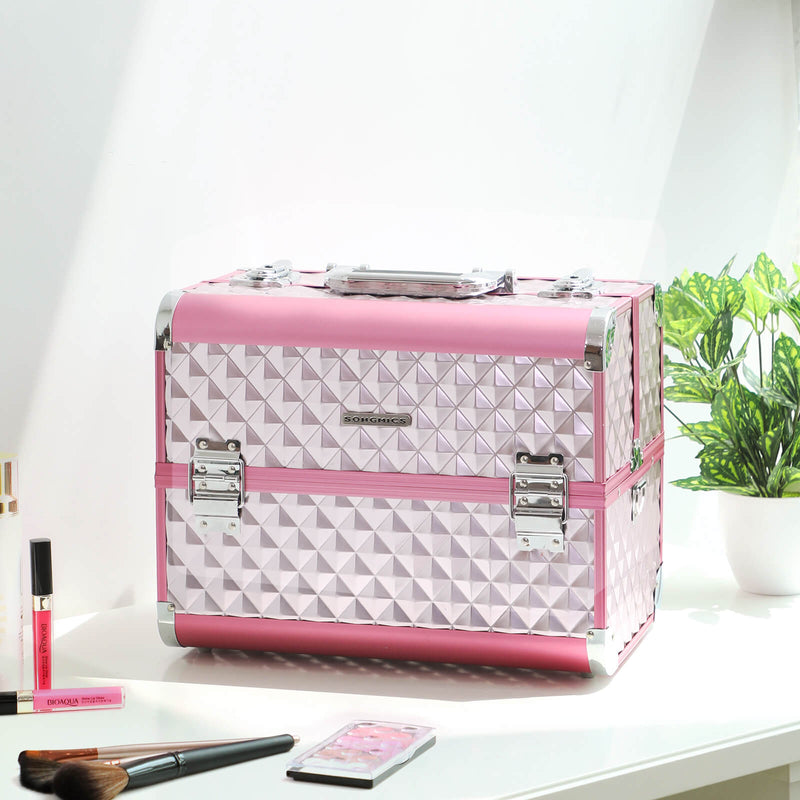 Cutie Make -up - Cutie de toaletă - argint roz - 36 x 28 x 23 cm