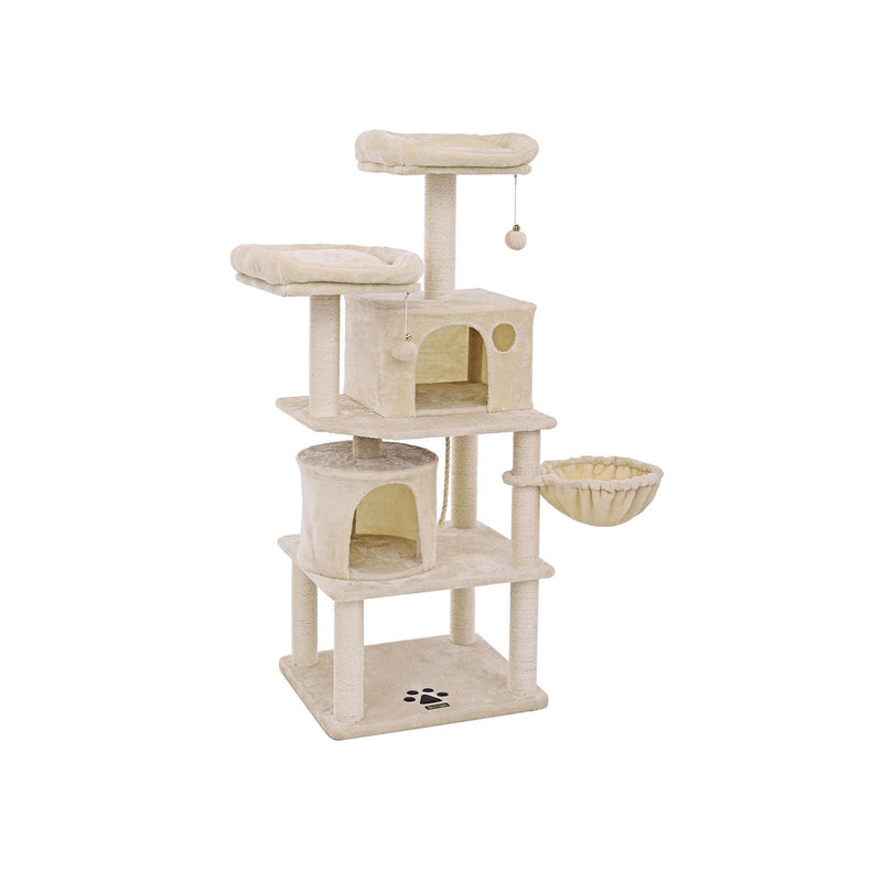 Scratching Post - 2 huler - 2 Plateauer - Cat Tree - 152 cm - Beige