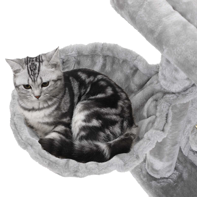 Cat Tree - avec une grande plate-forme - avec Cave - Playhouse - Klimboom pour les chats - Gray