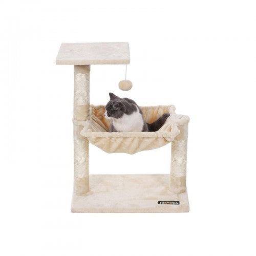 Scratching Post - med hängmatta - 70 cm - beige