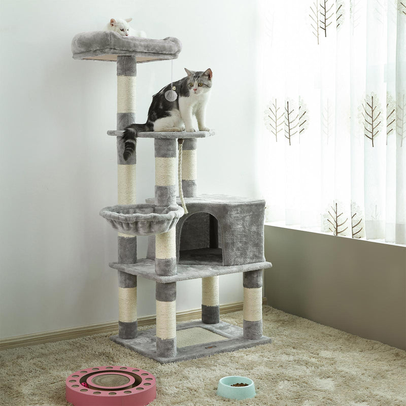 Cat House - Cat Toys - Cat Tree - Scratching Post - Light Grey