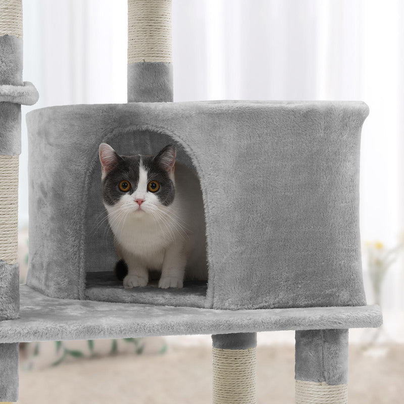 Cat House - Cat Toys - Cat Tree - Scratching Post - Light Grey