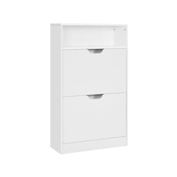 Armoire à chaussures - avec 2 vannes - moderne - blanc