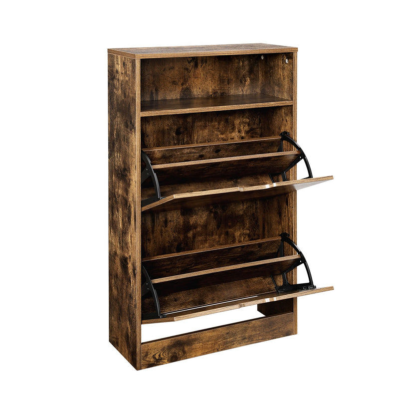 Shoe Cabinet - Shoe Rack - Shoe Cabinet - Shoe Storage - Rustic Brown