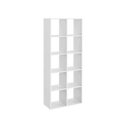 Armoire de salon - bibliothèque - armoire de rangement - armoire en bois - avec 10 compartiments - blanc