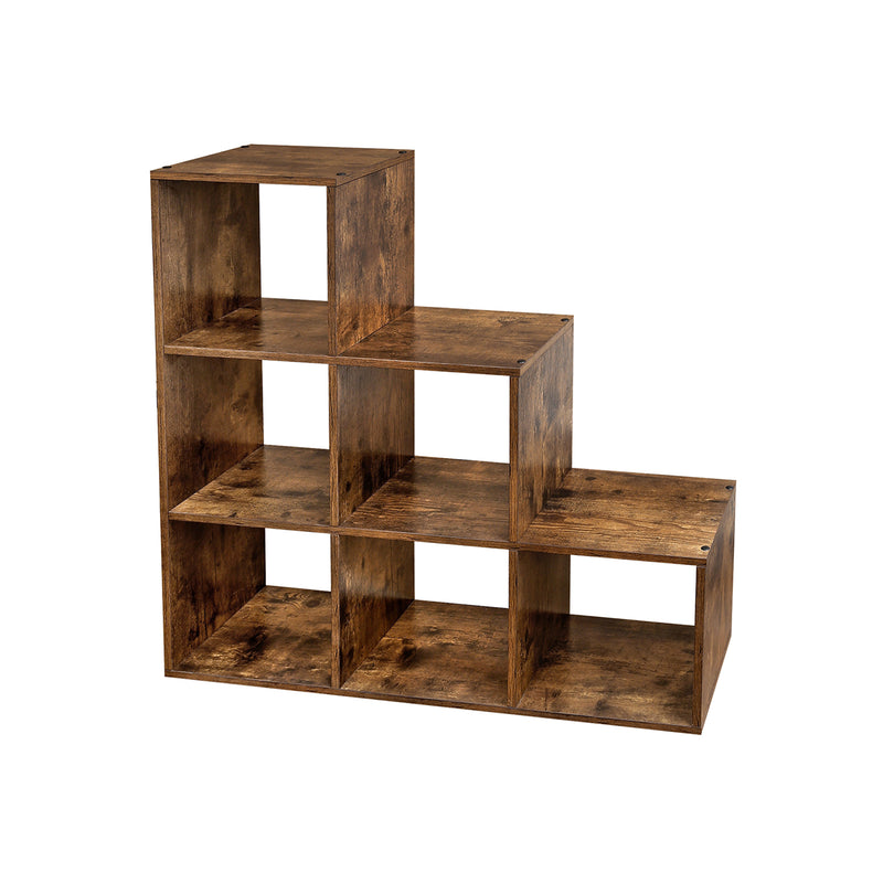 Armoire de rangement - Rack debout - avec 6 cubes - Brown - Brun