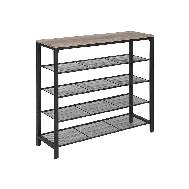 Shoe Rack - 5 hyllor - schema plankor - Houtenblad