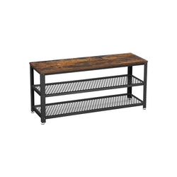 Sko rack - med 2 hylder - metalramme - 100 x 30 x 45 cm