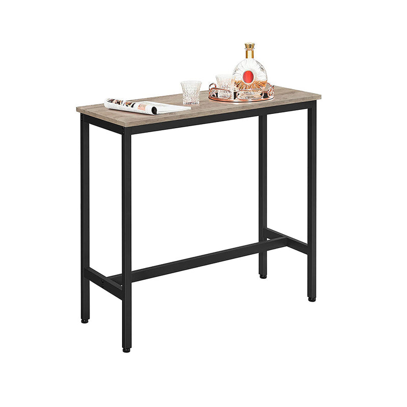 Tableau à barres - Table d'appoint - COMPTOP - Table de cuisine - Gris / noir