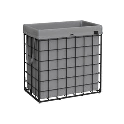 Vaskeri kurv - aftagelig taske - Metalramme - 110L - Black Gray