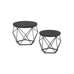 Tabel lateral - set de 2 - mese de cafea - negru