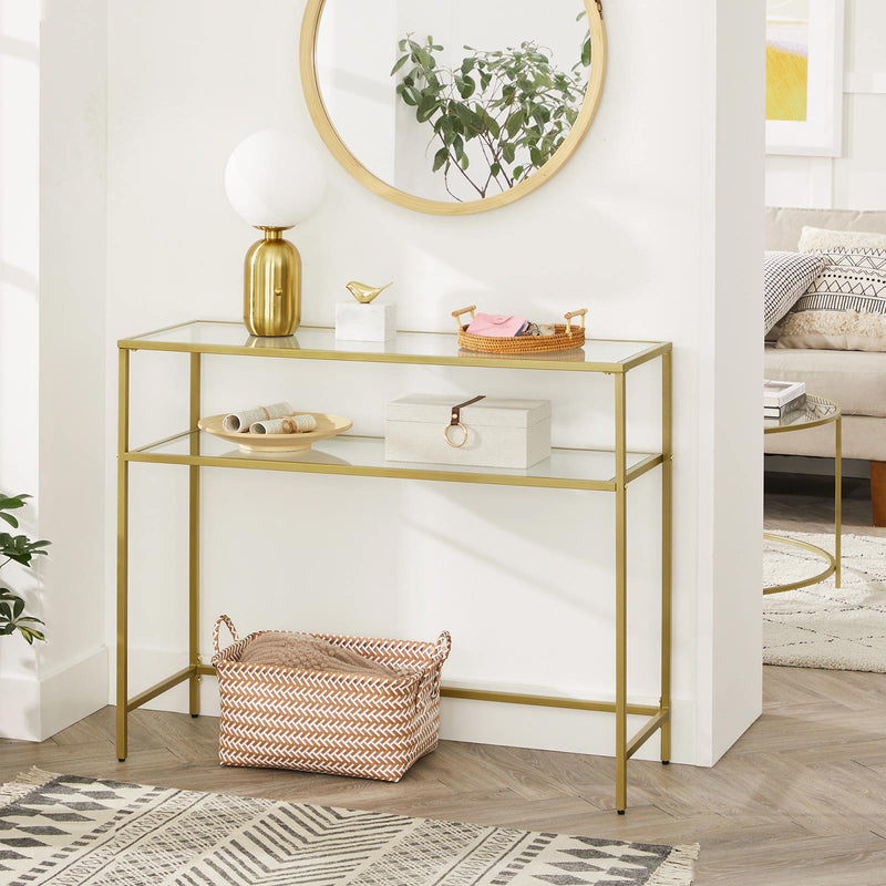 Wall Table - Consolet Table - skænk - metalramme - guld