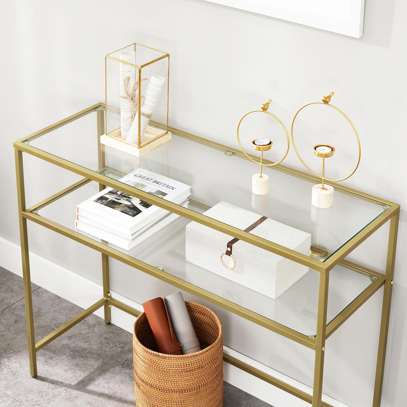 Wall Table - Consolet Table - skænk - metalramme - guld