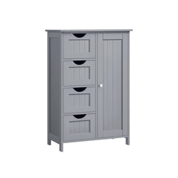 Armoire étroite - Armoire de salle de bain - avec 4 tiroirs - Gray