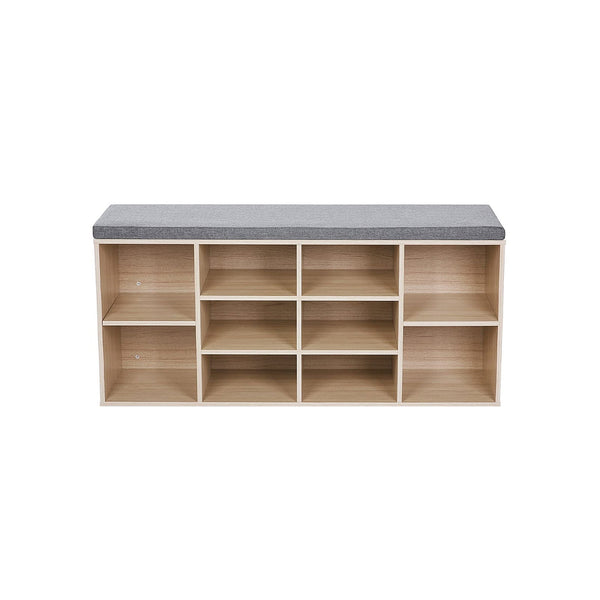 Shoe Bank - Shoe Cabinet - Shoe Storage - With Bench - With Pillow - Naturel