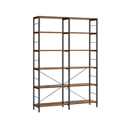 Boekenkast - Met 6 niveaus - 30 x 120 x 172,5 cm - Bruin-zwart