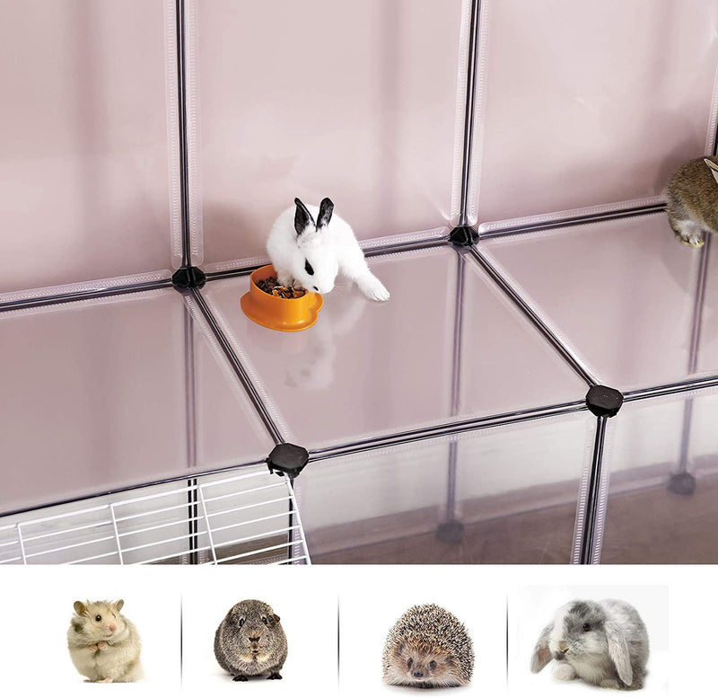 Cage pour animaux de compagnie - Logement des petits animaux - 2 étages - blanc