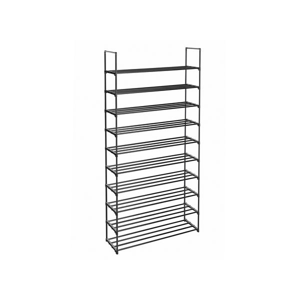 Schoenenkast - Schoenenrek - Met 10 niveaus - Stalenframe - Zwart