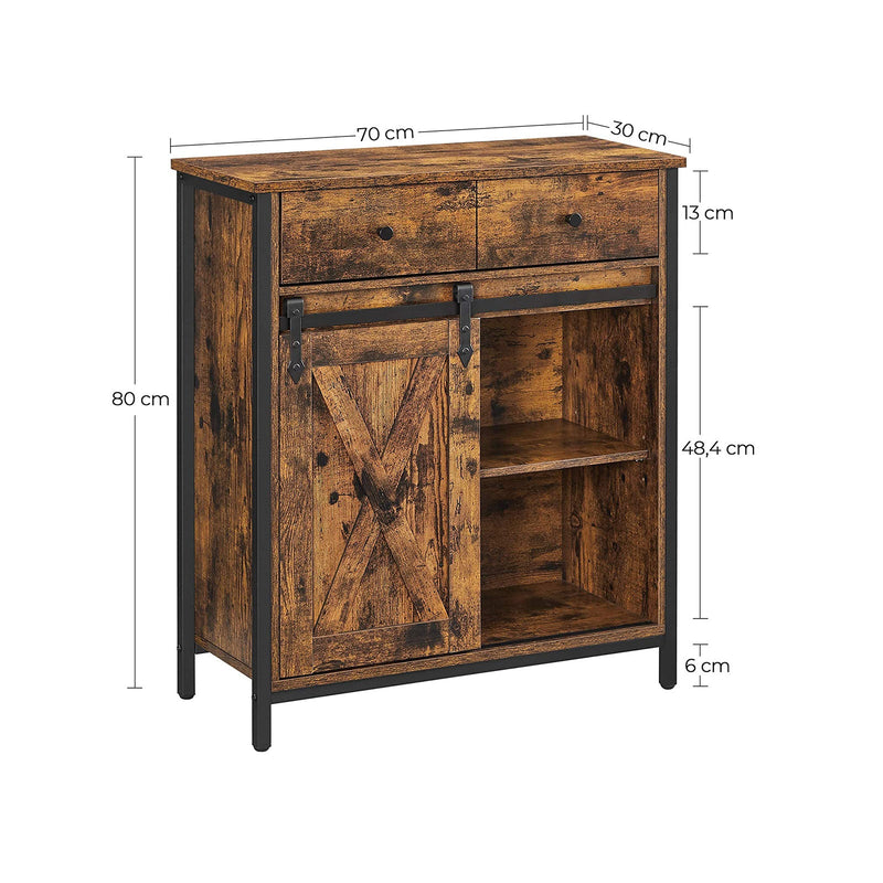 Dressoir - Salontafel - Met lade - Keukenkast - Ladekast - Met schuifdeur - Bruin