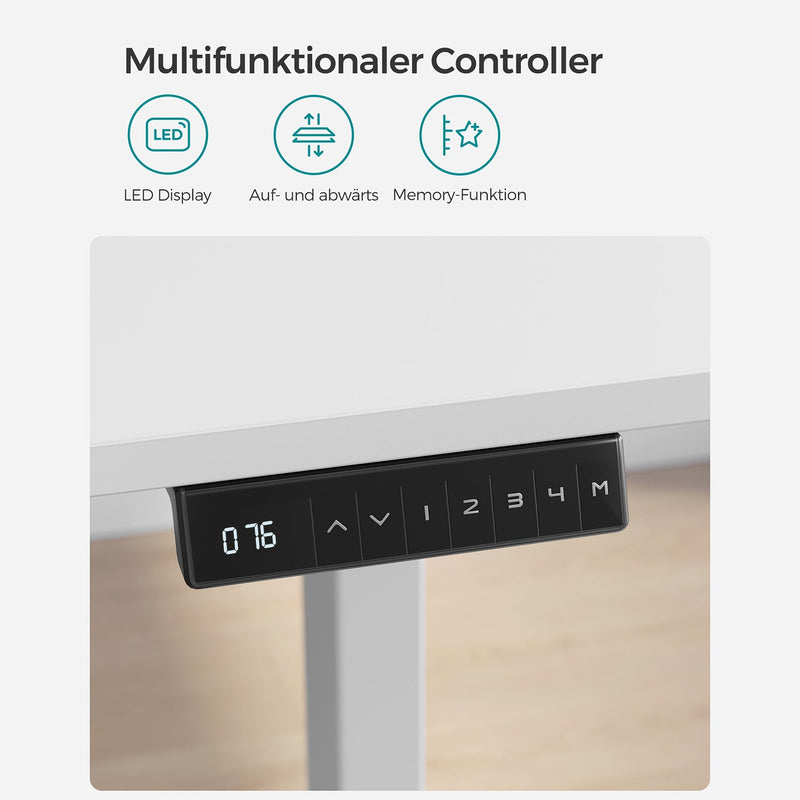 Elektriskt skrivbord - Stepleless justerbar - Minnesfunktion med 4 höjder - Office Desk