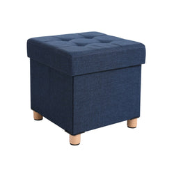 Opbevaring Pouf - Opbevaring Pouf - Foldbart siddende skab - Siddende bryst - Marine Blue