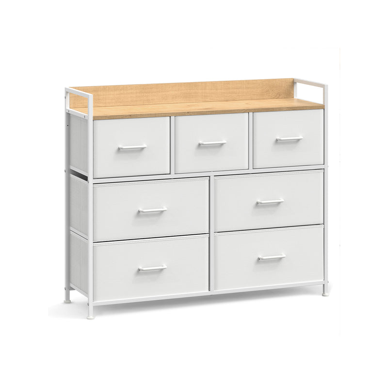 Cabinet de chambre - Championnat - avec 7 tissus Chargement - Blad en bois - blanc