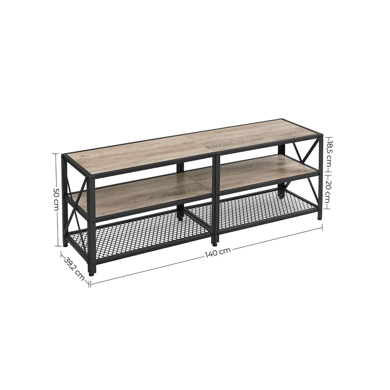 Mobilier TV - Masă TV - Dresser TV - masă de living - mobilier pentru camera de zi - gri / negru